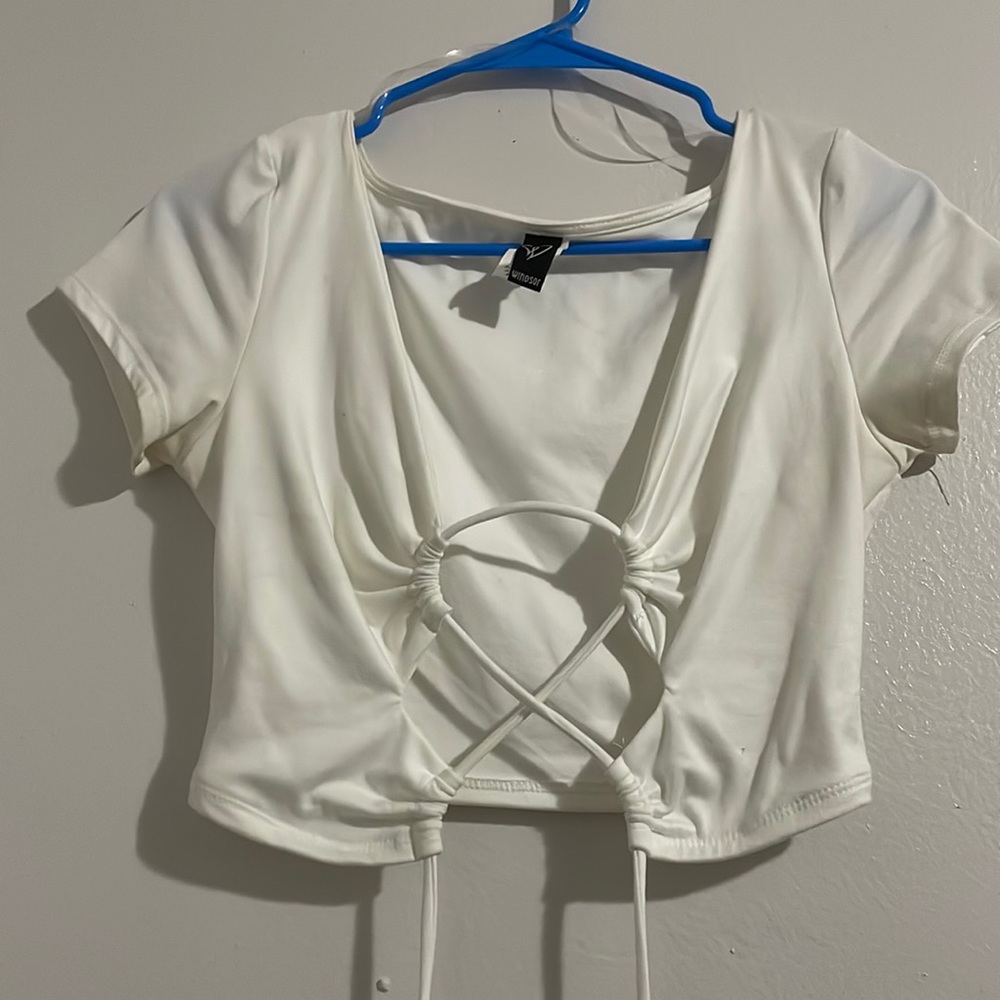 Tie up crop top.